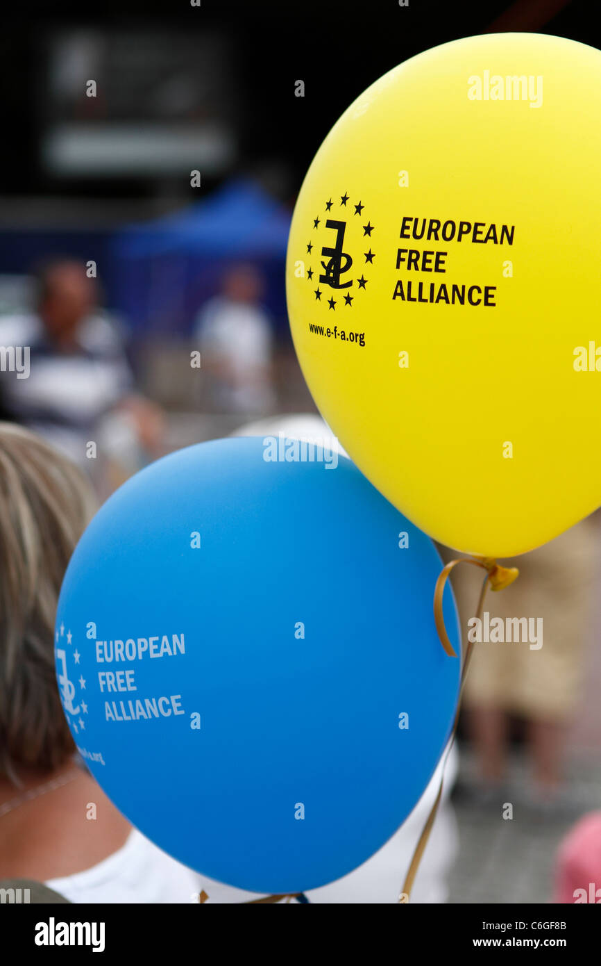 Le mouvement de l'autonomie de Silésie - festival (mars) 2011, à Katowice, Pologne. Banque D'Images