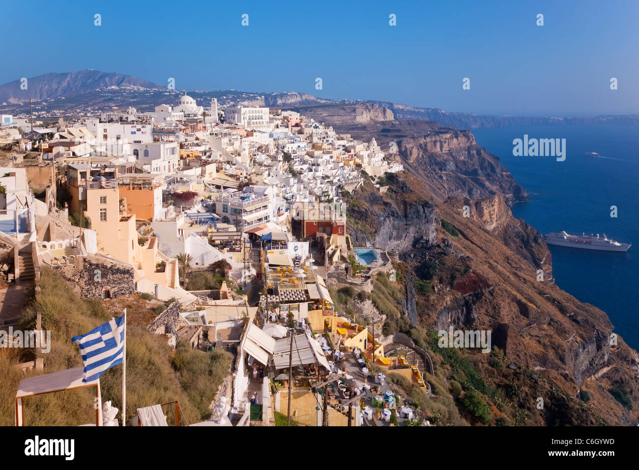 Fira, Santorin (thira), Cyclades, Mer Égée, Grèce, Europe Banque D'Images