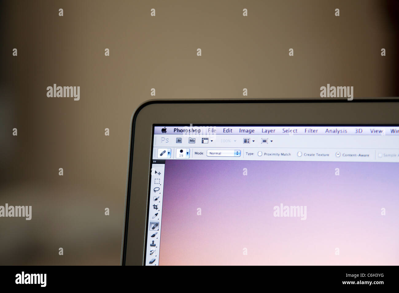 Terre Internet ordinateur adobe photoshop mac programme logiciels d'édition photo suite CS5 Banque D'Images