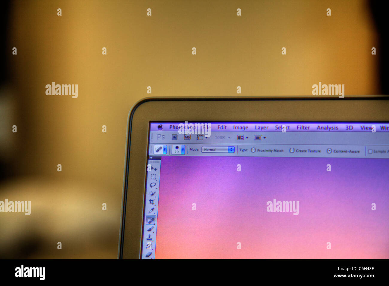 Terre Internet ordinateur adobe photoshop mac programme logiciels d'édition photo suite CS5 Banque D'Images