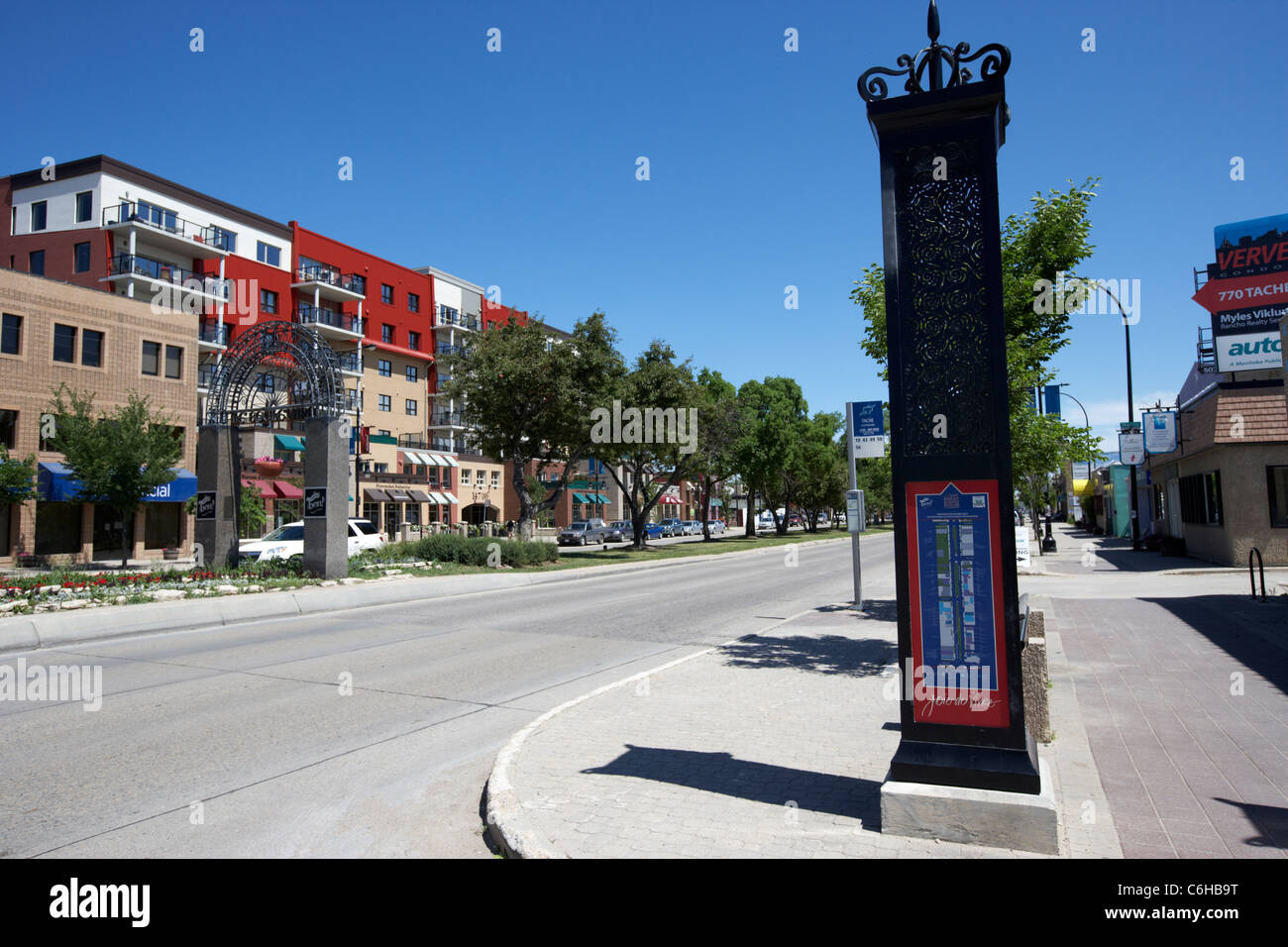Entrée de saint Boniface boulevard Provencher dans le quartier français Winnipeg Manitoba Canada Banque D'Images