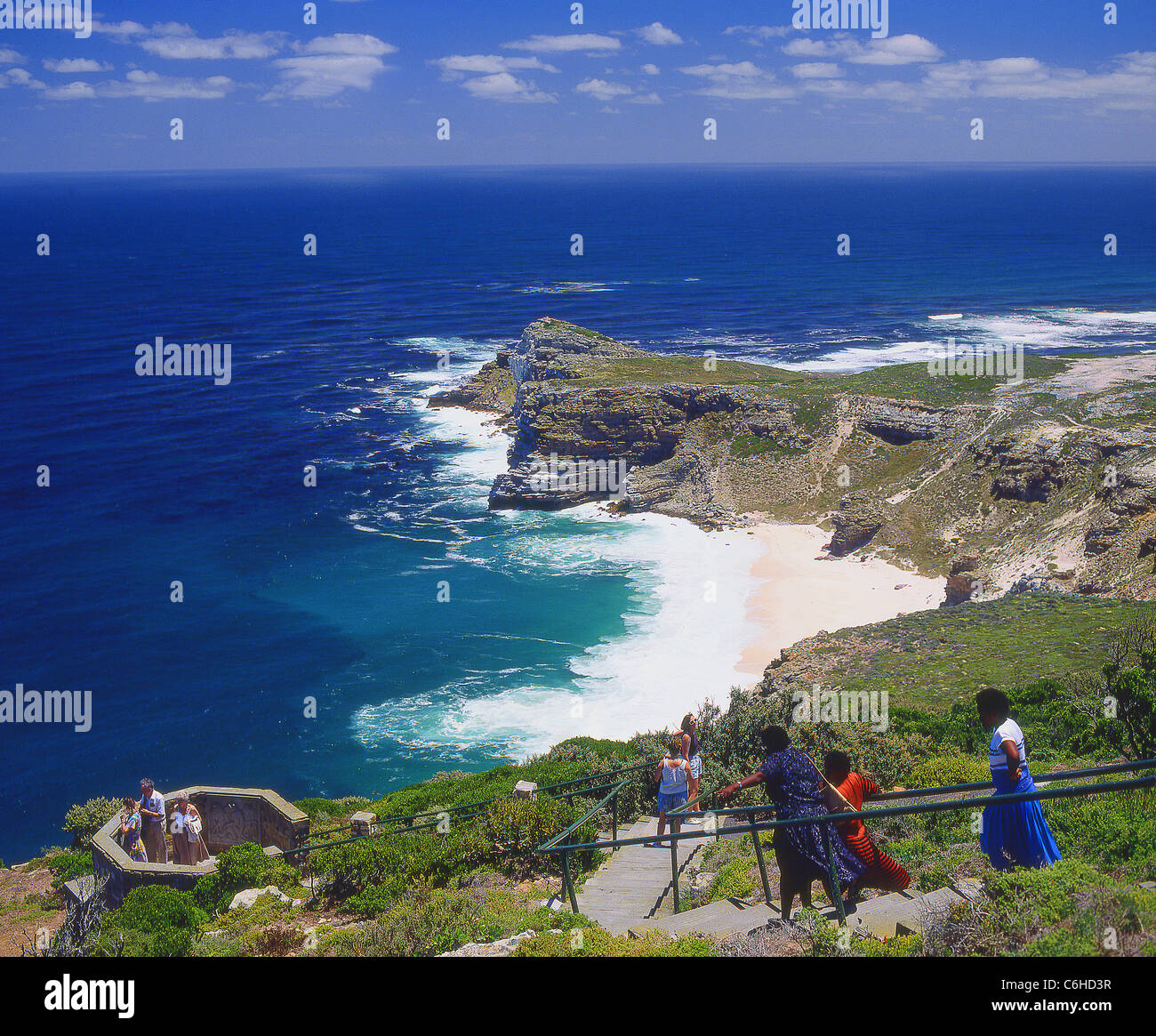 Les touristes à la pointe du Cap Banque D'Images