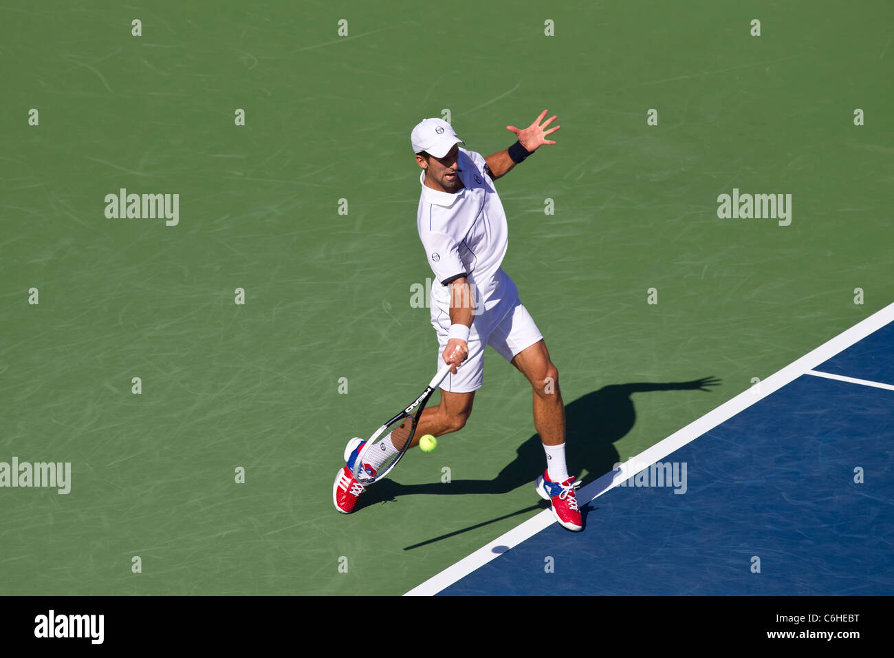 Novak Djokovic (SRB) de la compétition à l'US Open de Tennis 2011. Banque D'Images