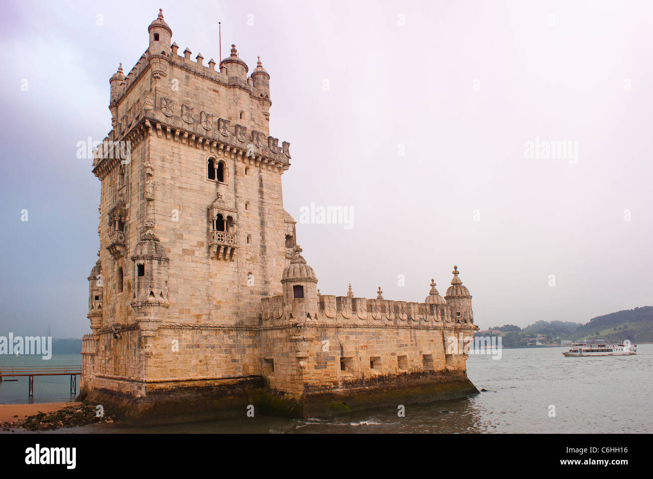 Torre de Belém (Tour de Belém ou tour de St Vincent) quartier de Belém, Lisbonne, Portugal Banque D'Images