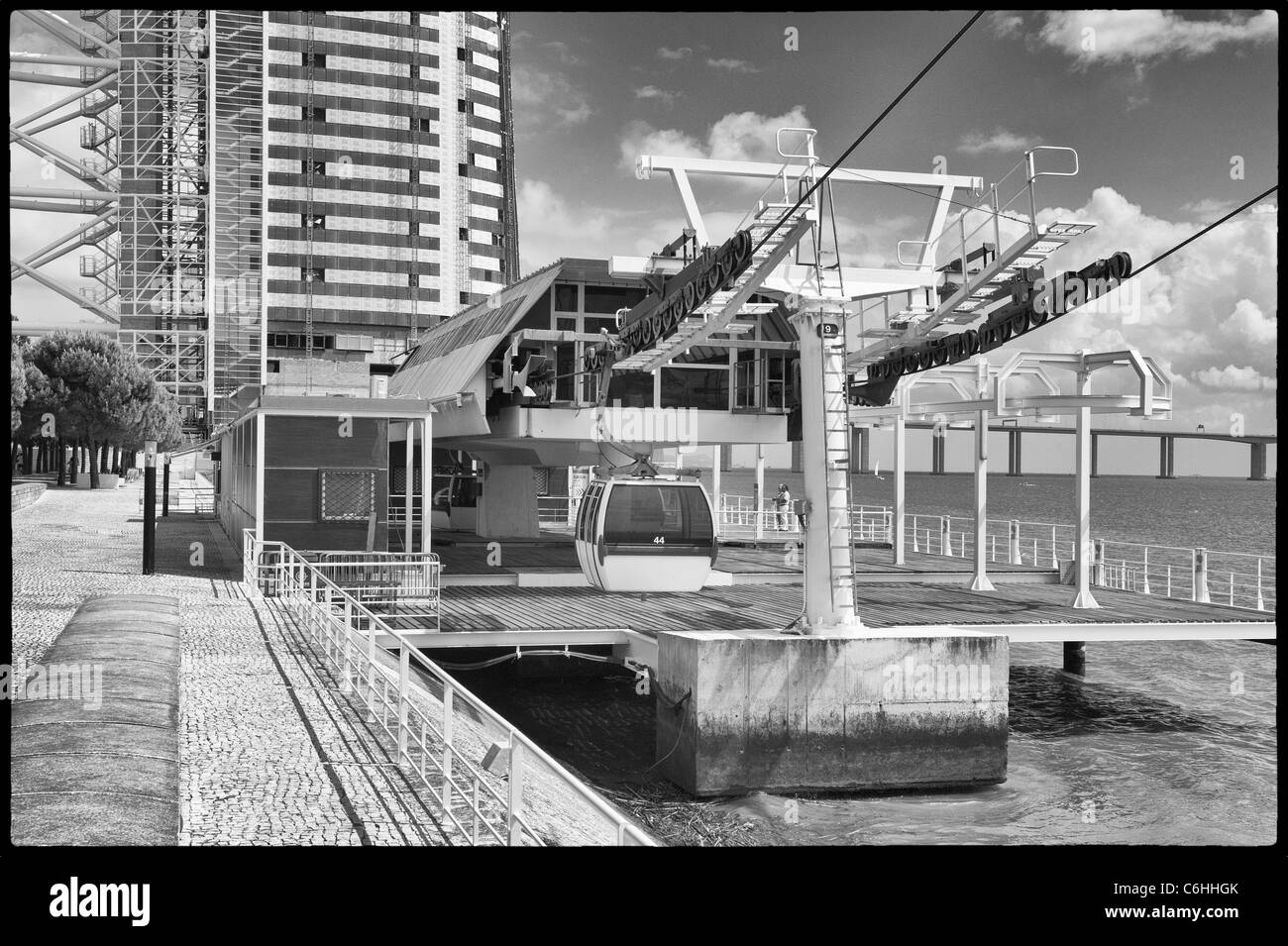 Gare du téléphérique, Parque das Nações (Parc des Nations), Lisbonne, Portugal Banque D'Images