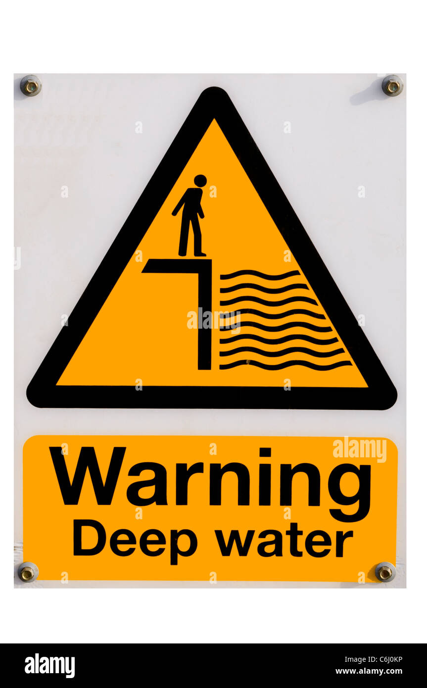 Avertissement d'eau peu profonde signal de sécurité 