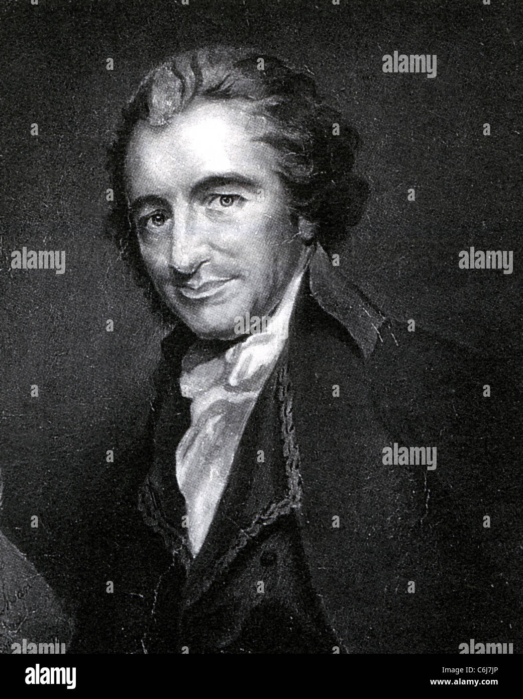 THOMAS PAINE (1737-1809) écrivain et intellectuel radical anglais, auteur de Les droits de l'Homme Banque D'Images