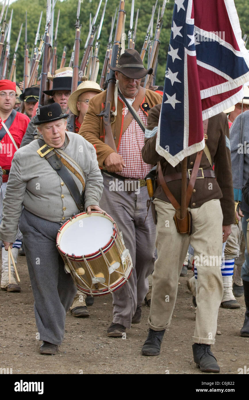 La reconstitution d'époque de la guerre de 1861-1865 Banque D'Images