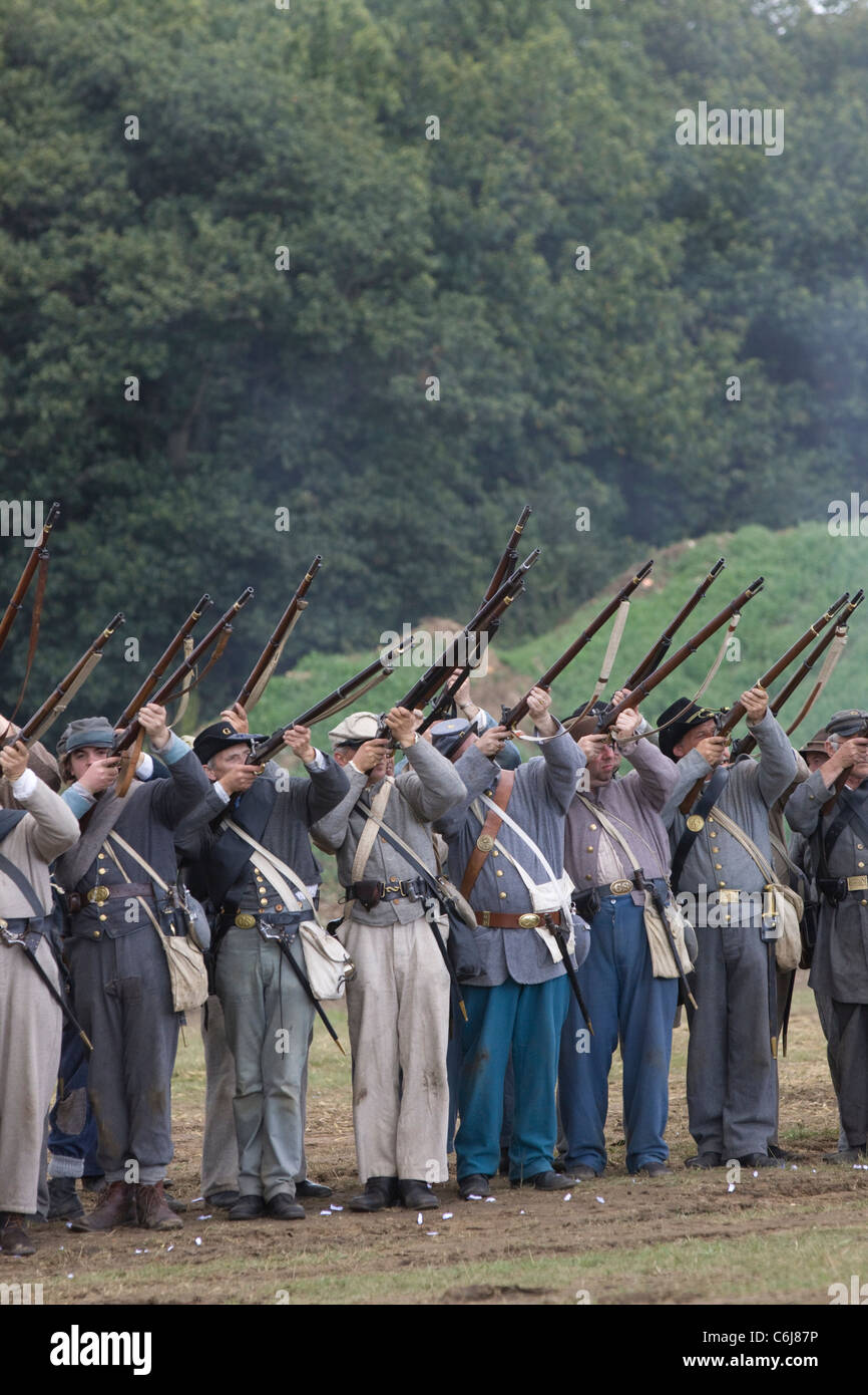 La reconstitution d'époque de la guerre de 1861-1865 Banque D'Images