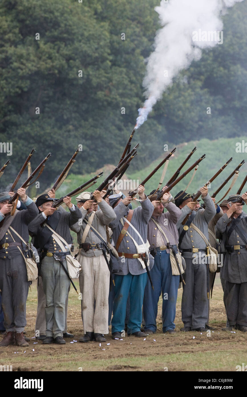 La reconstitution d'époque de la guerre de 1861-1865 Banque D'Images