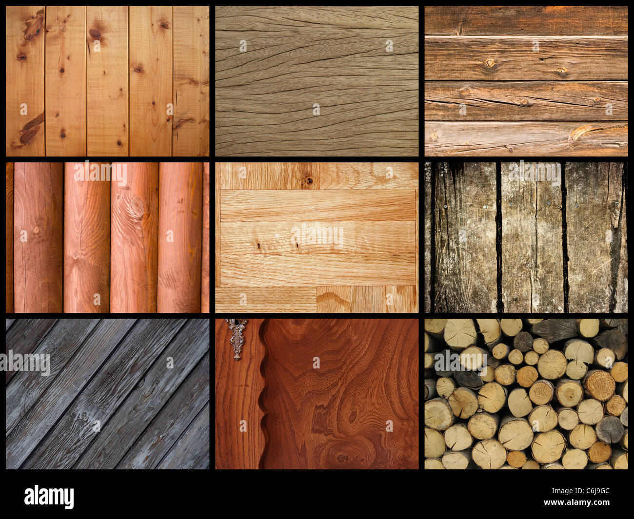 Un collage de texture bois neuf Banque D'Images