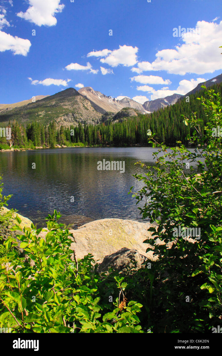 Lac de l'ours, Rocky Mountain National Park, Estes Park, Colorado, USA Banque D'Images
