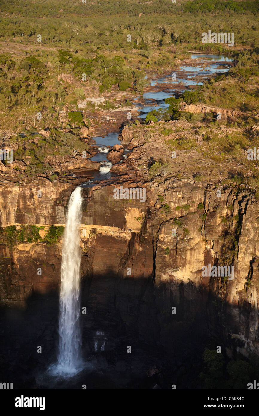 Magela Falls, le Kakadu National Park, Territoire du Nord, Australie - vue aérienne Banque D'Images