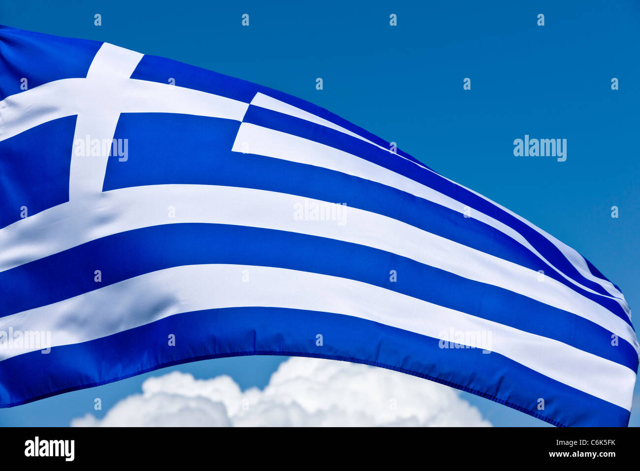 Drapeau national grec Banque D'Images