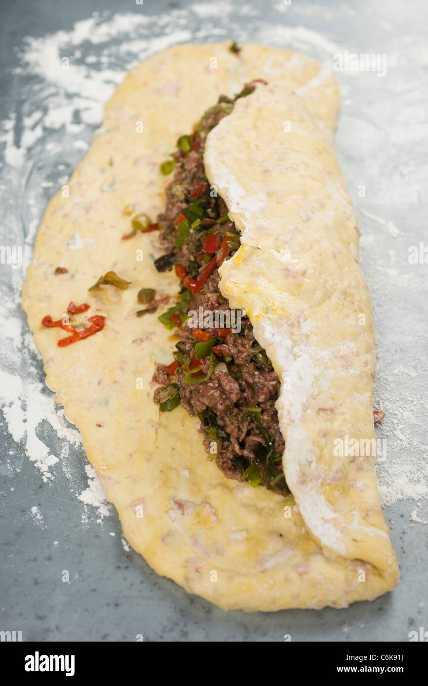 En pâtisserie pain de viande Banque D'Images