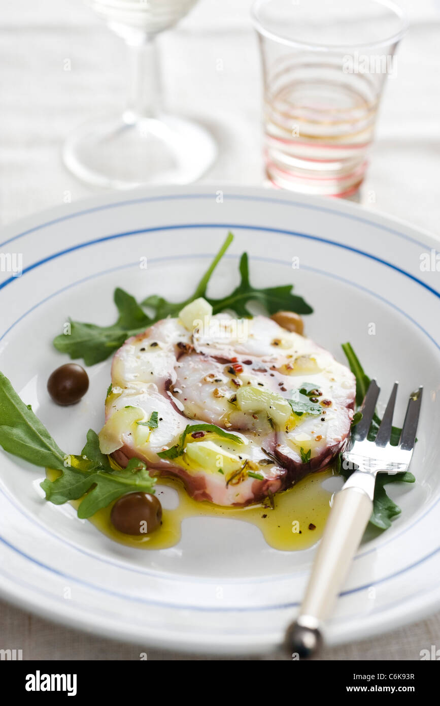 Salade de poulpe Banque D'Images