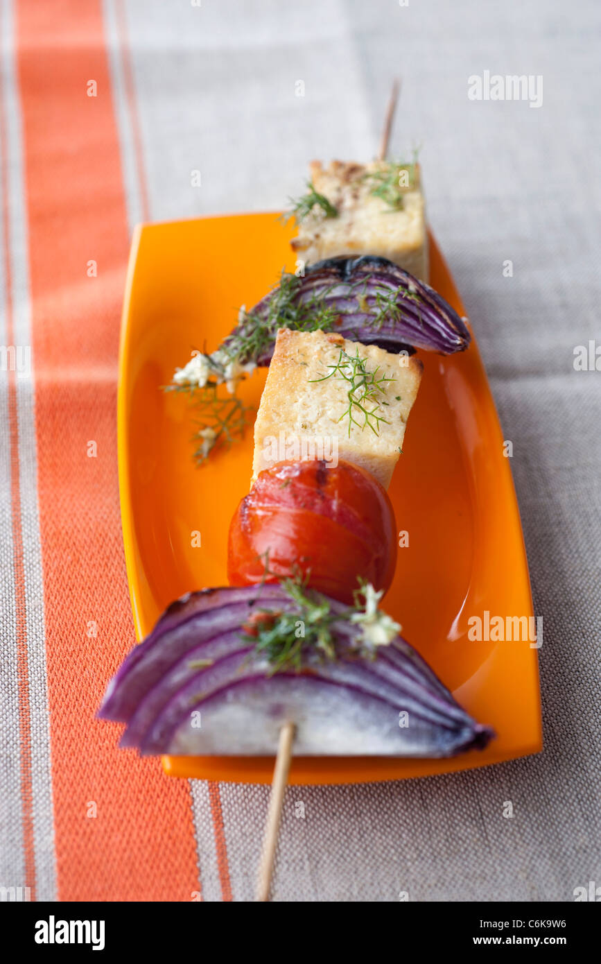 Tofu grillé avec beurre de pastis Banque D'Images