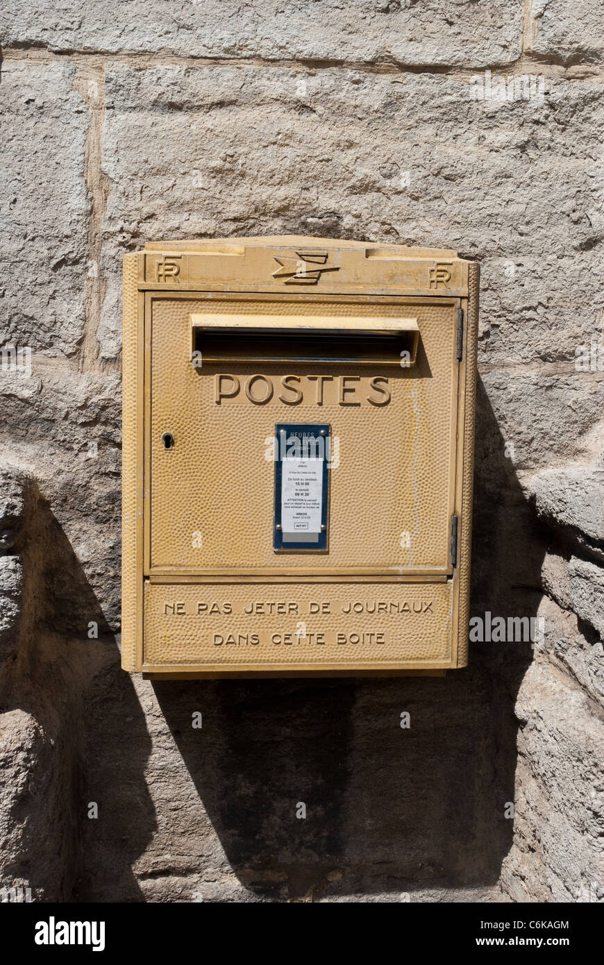 Boîte aux lettres Français Banque D'Images