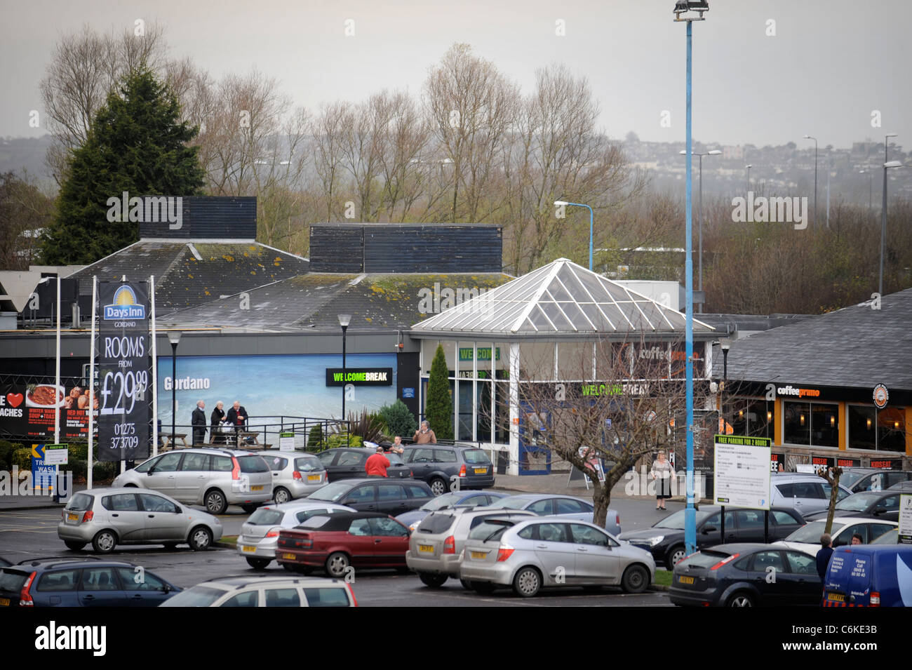 L'Easton-in-Gordano service station, près de Bristol UK Banque D'Images