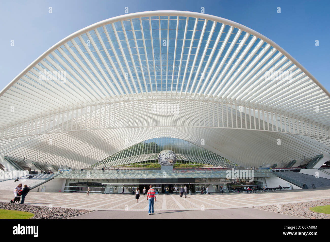 Modernisation de la gare ferroviaire de Liège-Guillemins conçue par l'architecte Santiago Calatrava à Liège Belgique Banque D'Images