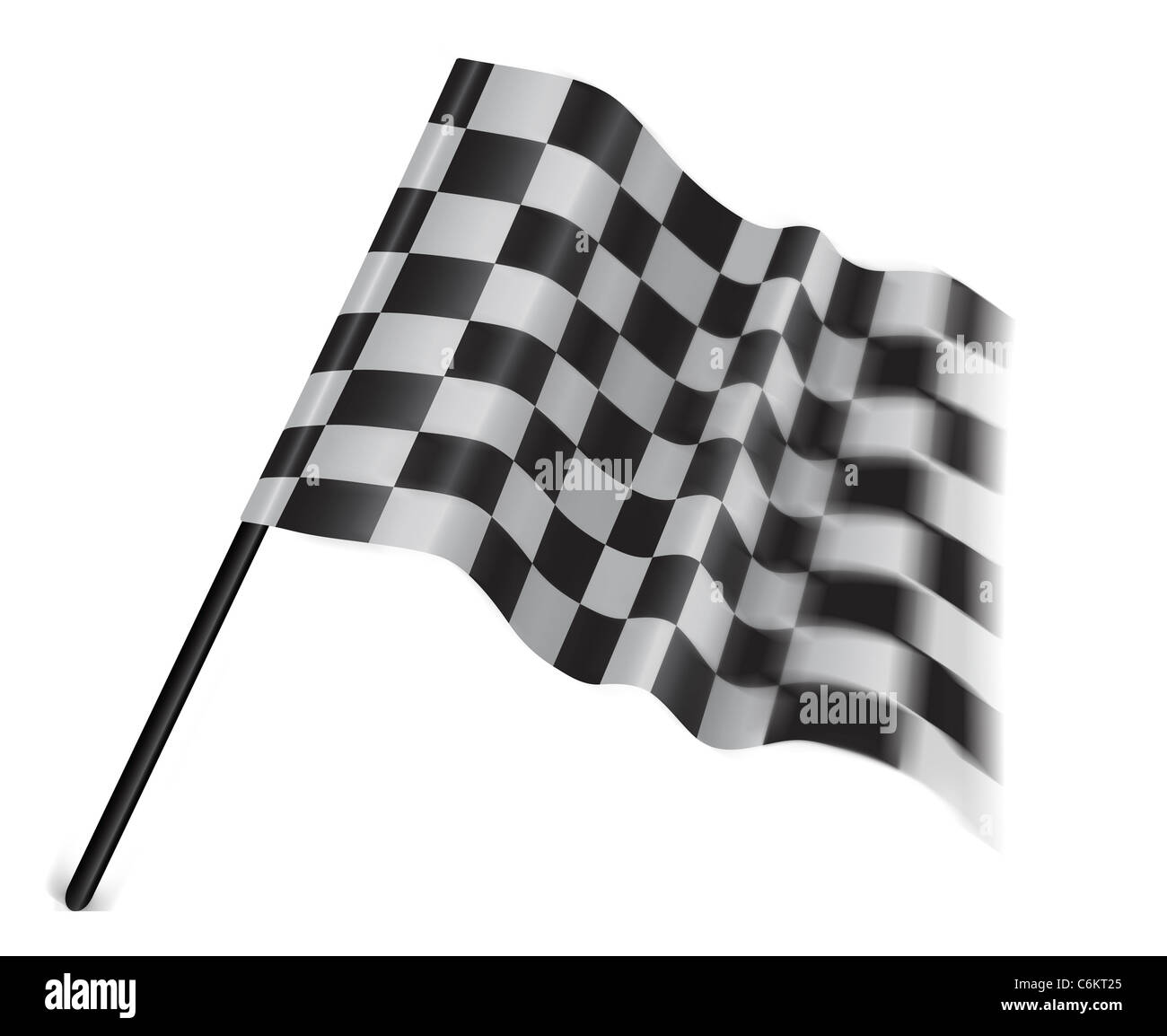 Motor Sport drapeau isolé sur fond blanc Banque D'Images