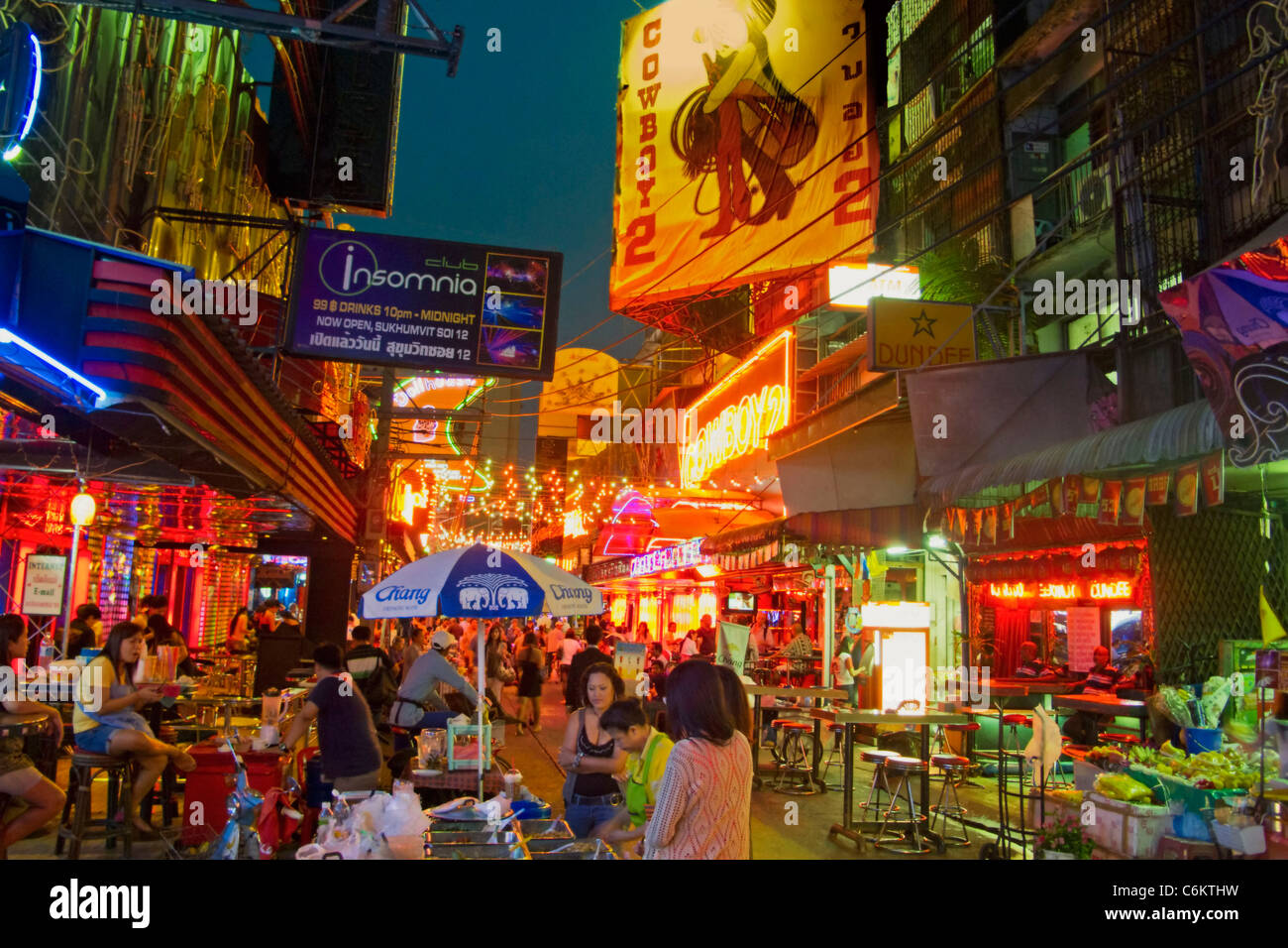 Soi Cowboy, vie nocturne, bars, Bangkok, Thaïlande Banque D'Images