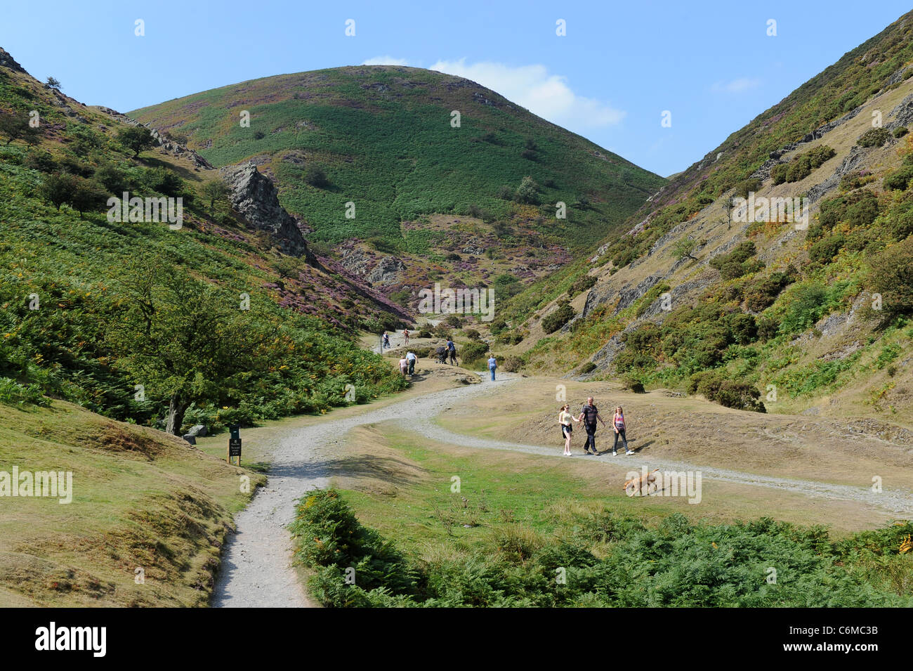 La vallée de moulin à carder sur le long Mynd Church Stretton Shropshire Uk Banque D'Images