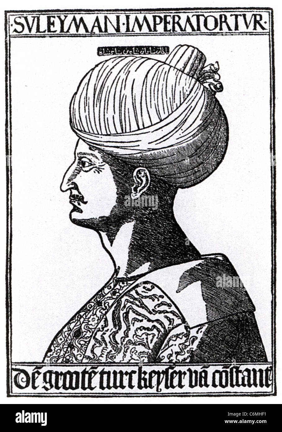 Soliman le Magnifique (1494-1566) dixième Sultan de l'Empire Ottoman Banque D'Images