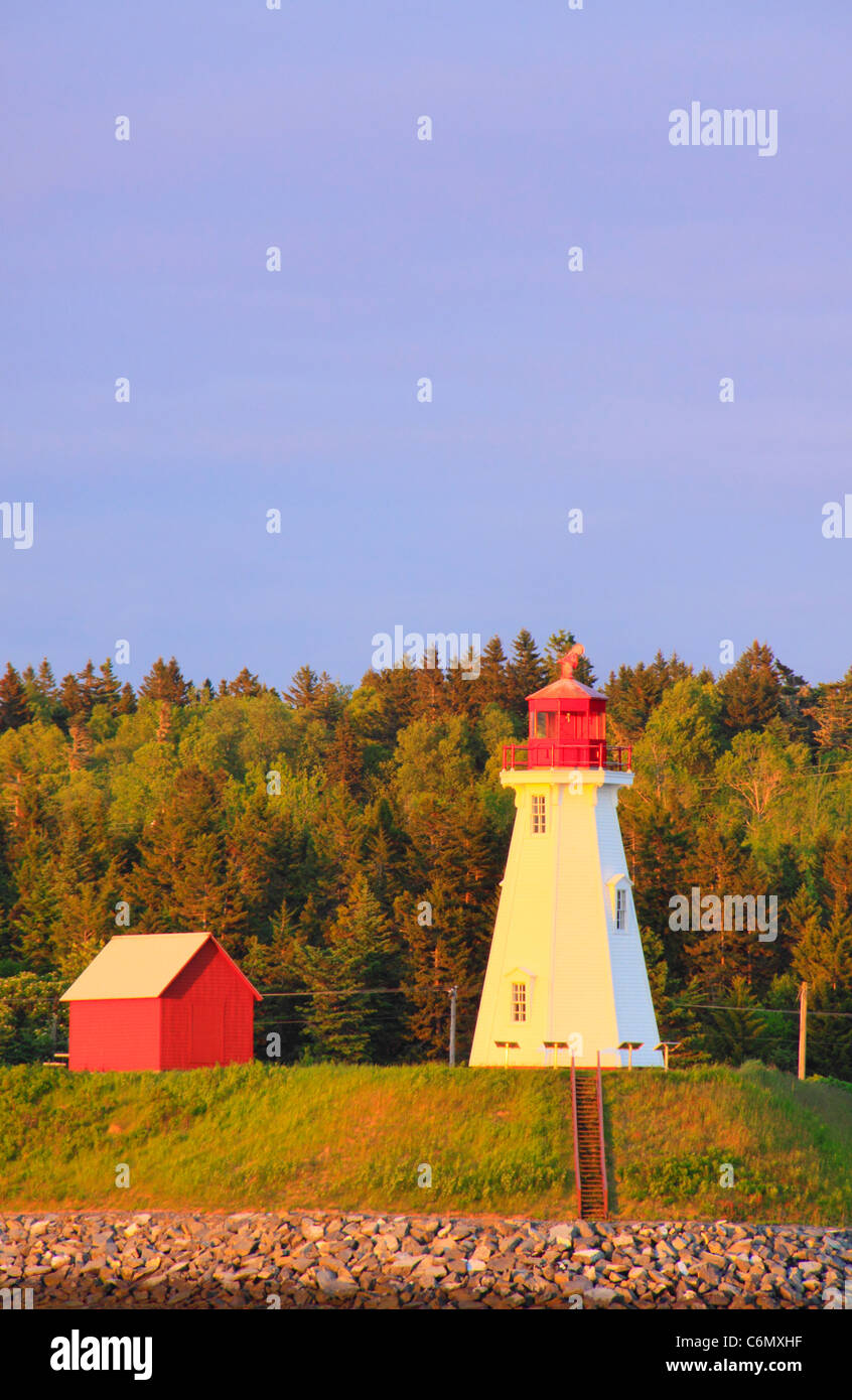 Mulholland Point Lighthouse, Lubec, Maine, USA Banque D'Images