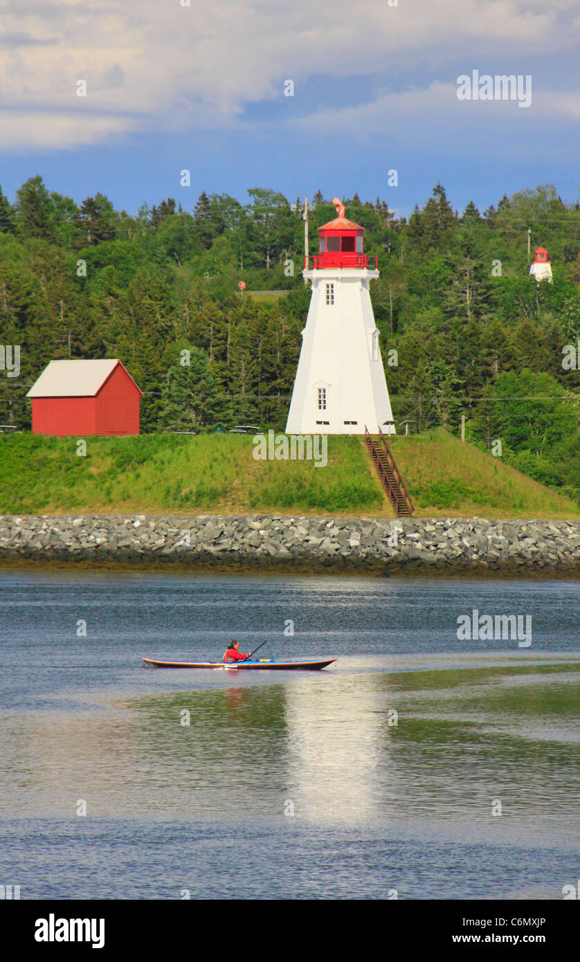 Mulholland Point Lighthouse, Lubec, Maine, USA Banque D'Images