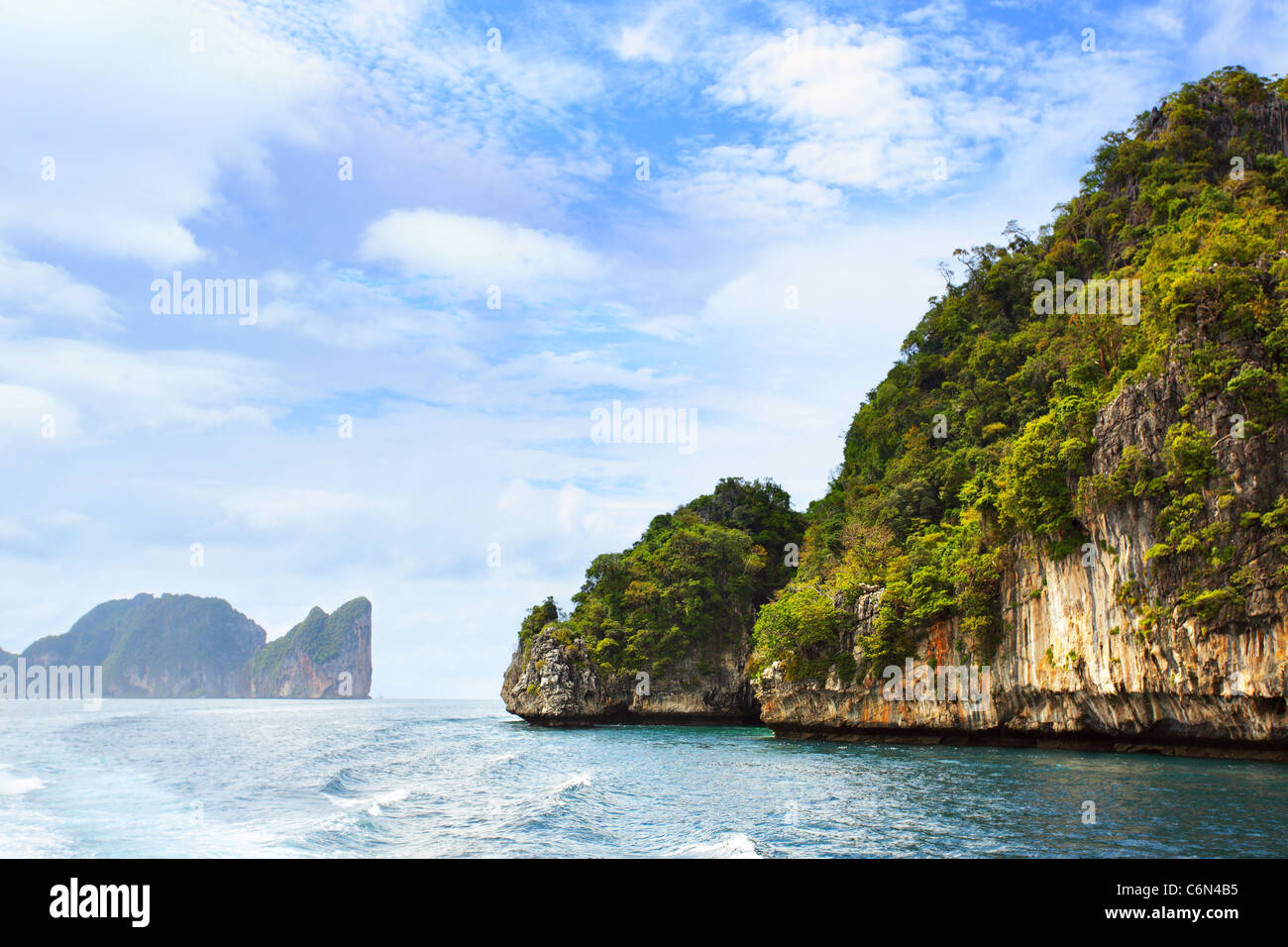 La mer d'Andaman et les îles Phi-Phi en Thaïlande Banque D'Images