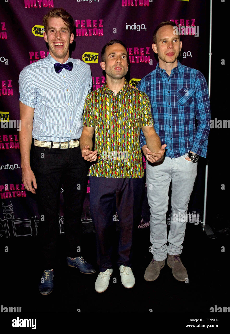 Les Hoosiers Perez Hilton's 'One Night Only' Indigo O2 à Londres, Angleterre - 03.07.10 Banque D'Images