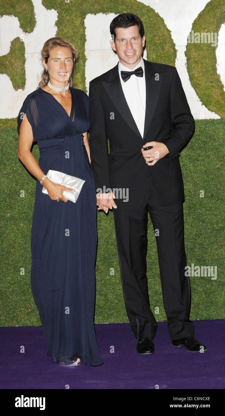 Tim Henman et sa femme Lucy Heald participant à la Wimbledon 2010 Dîner de gala à l'Hôtel Intercontinental de Londres, Londres Banque D'Images