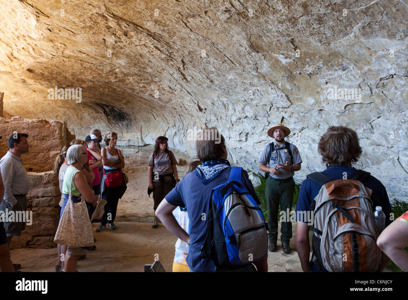 La maison longue falaise en séjour à Mesa Verde National Park Banque D'Images