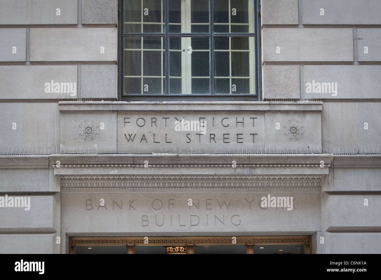48 Wall Street bâtiment est représenté à New York, NY, jeudi 4 août 2011. Banque D'Images