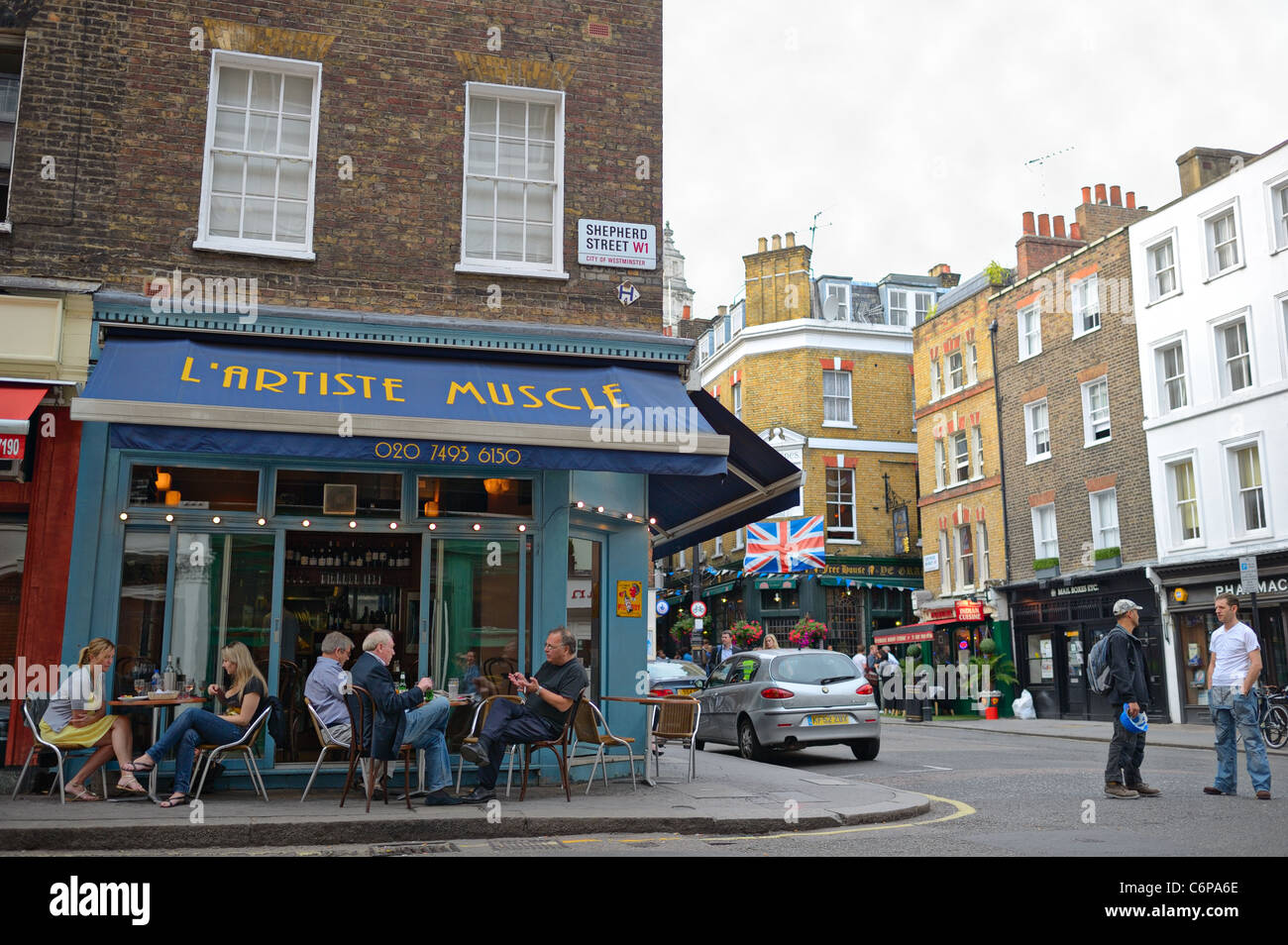 Shepherd Street Market, Mayfair, Westminster, Londres, Angleterre, Royaume-Uni, Europe Banque D'Images