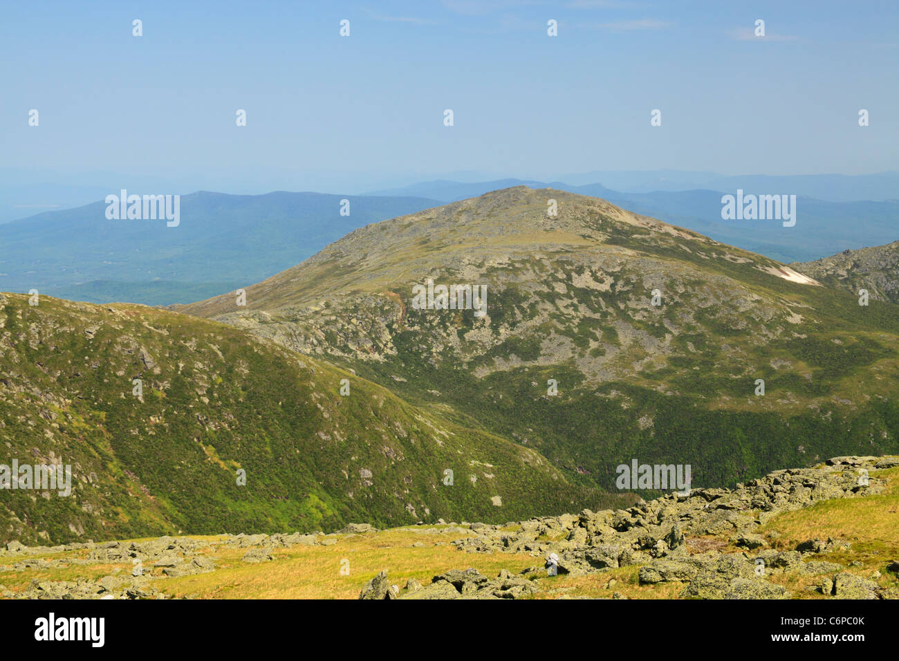 Grand Désert du Golfe avec Sentier des Appalaches et Mount Jefferson à distance, White Mountains, New Hampshire, USA Banque D'Images