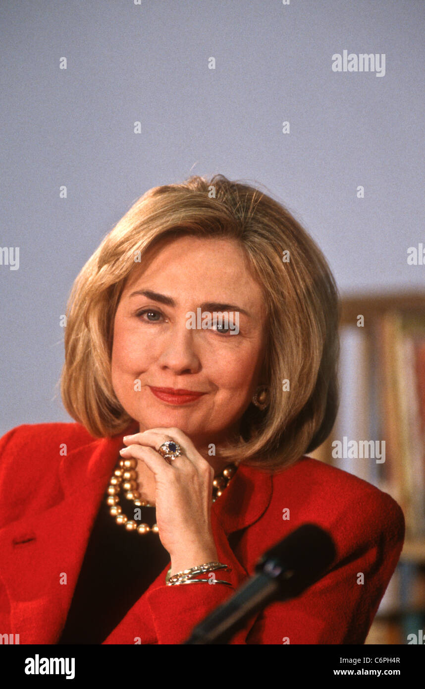 Première dame Hillary Clinton le 14 février 2007 à Washington, DC. Banque D'Images