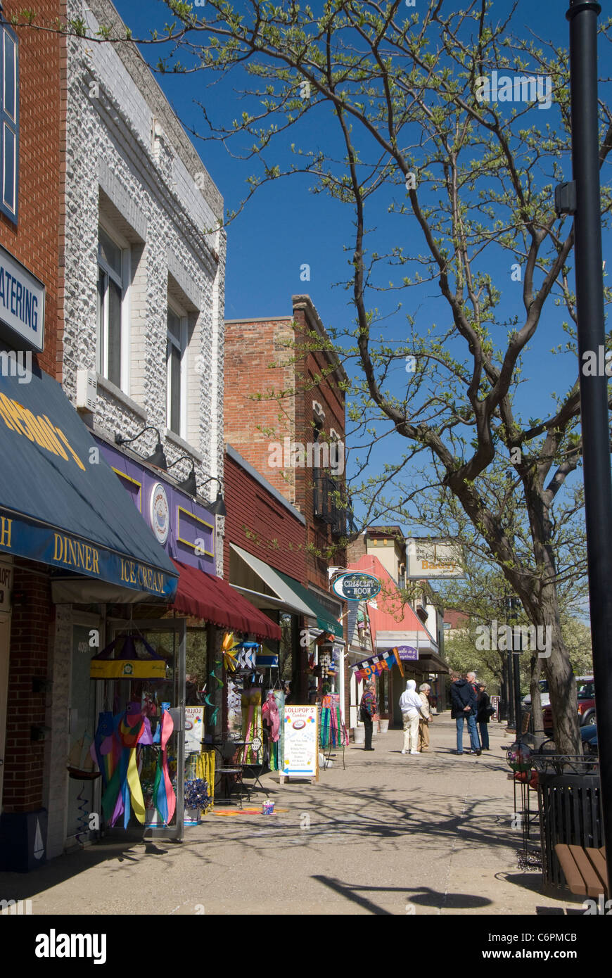 Main Street, Southport, Michigan, USA Banque D'Images