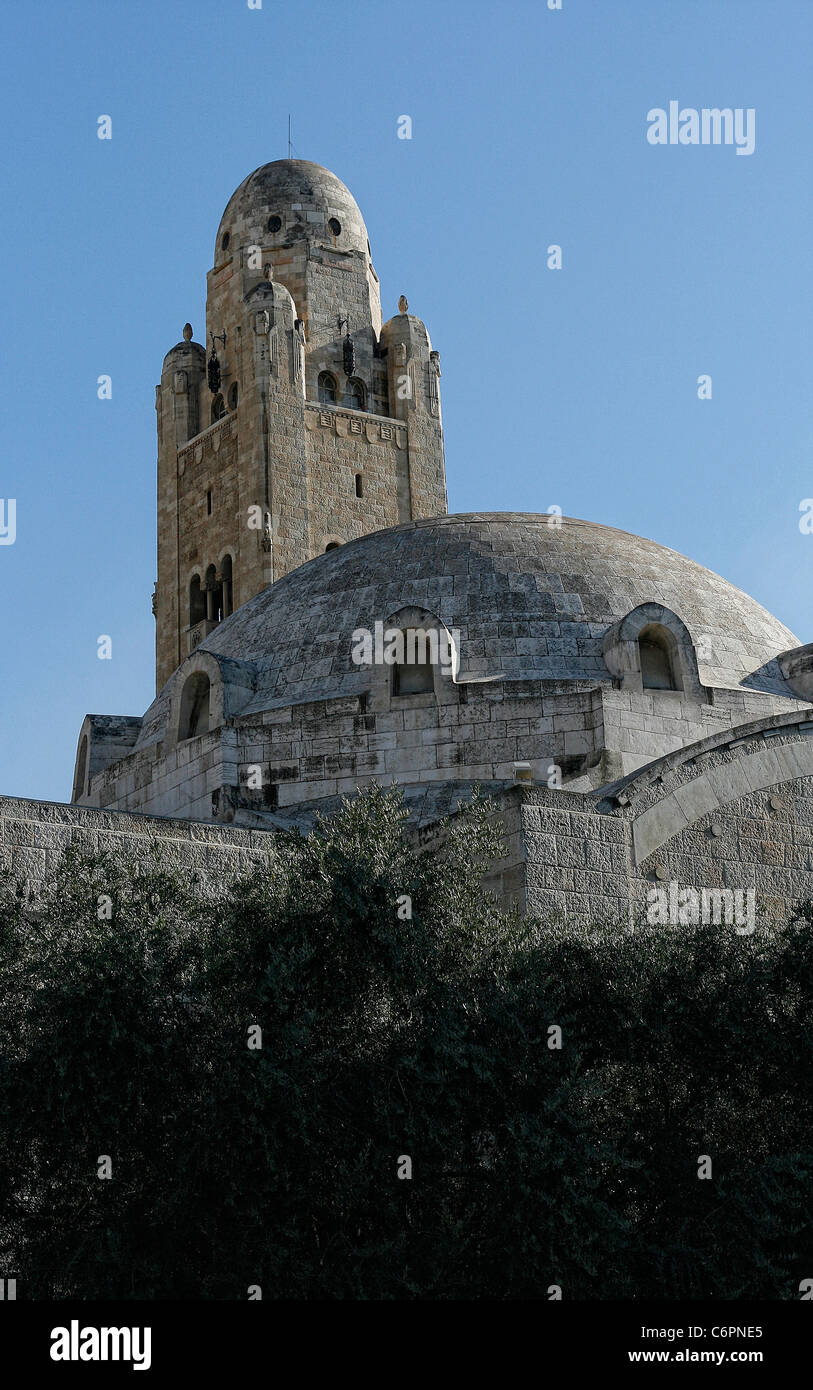 L'édifice du YMCA dans la rue du Roi David à Jérusalem, Israël. Banque D'Images