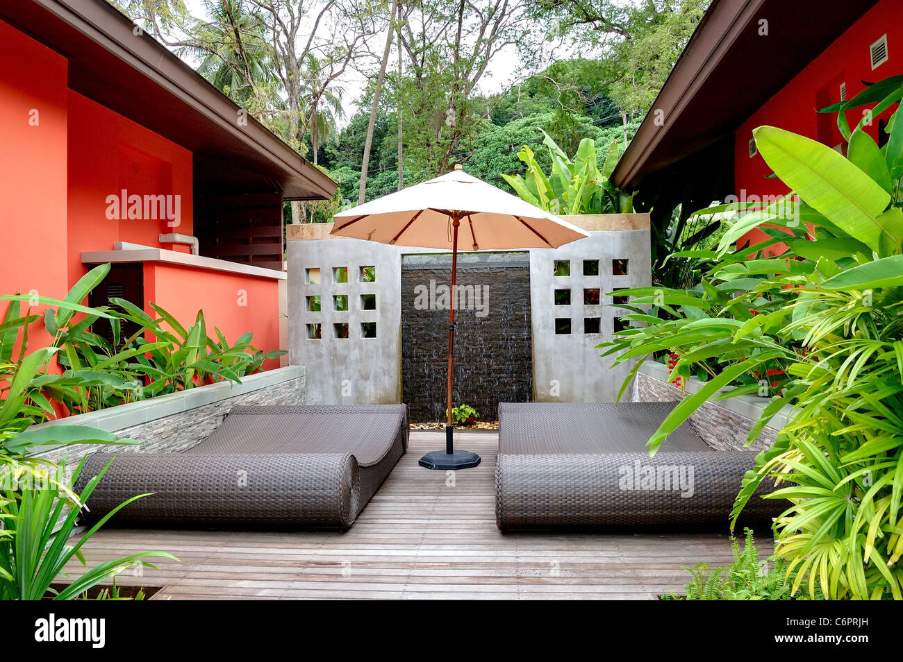 Zone de loisirs de plein air du centre de spa, Phuket, Thailand Banque D'Images