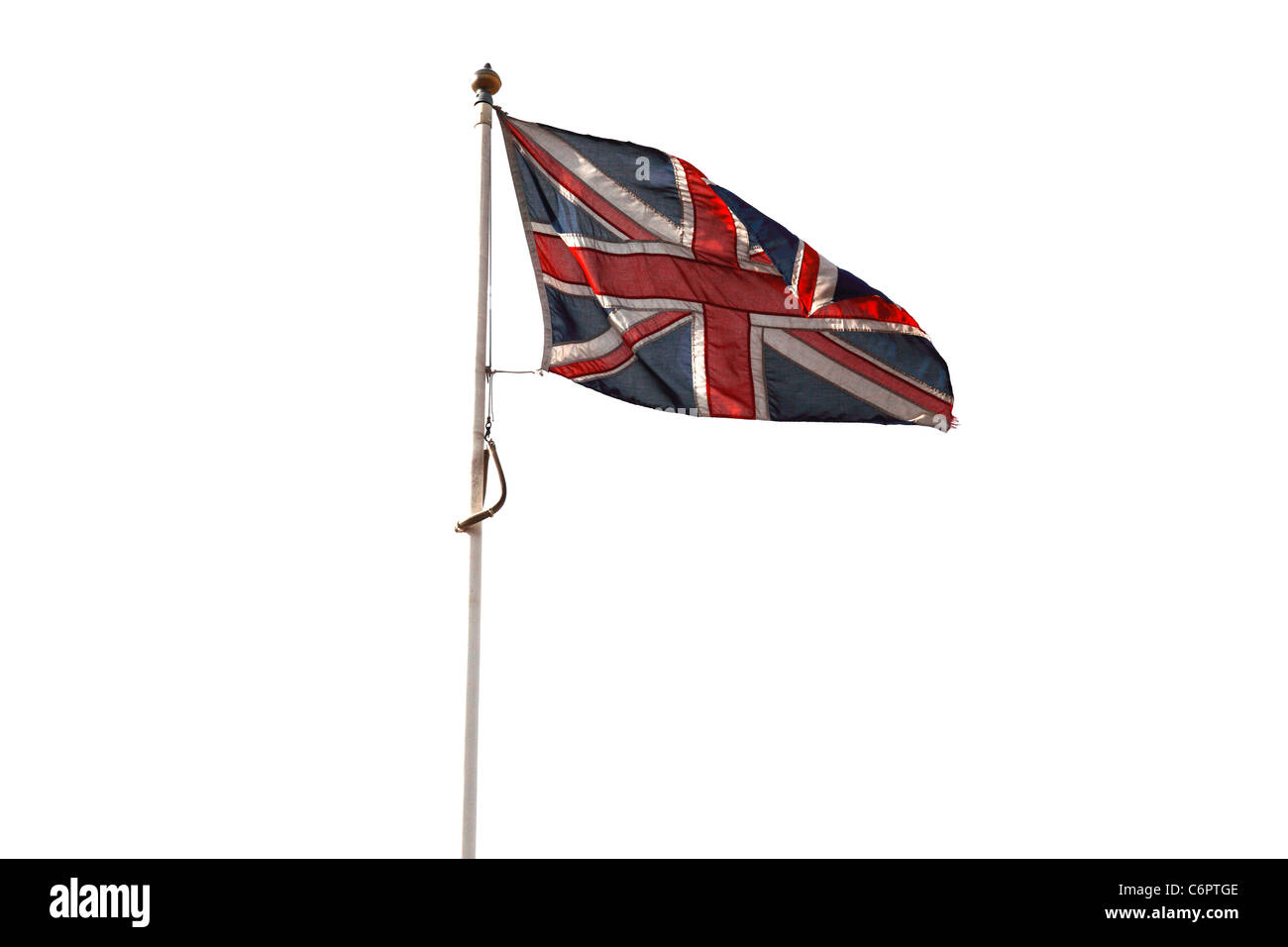 Union Union Jack Flag Flying sur perche Banque D'Images