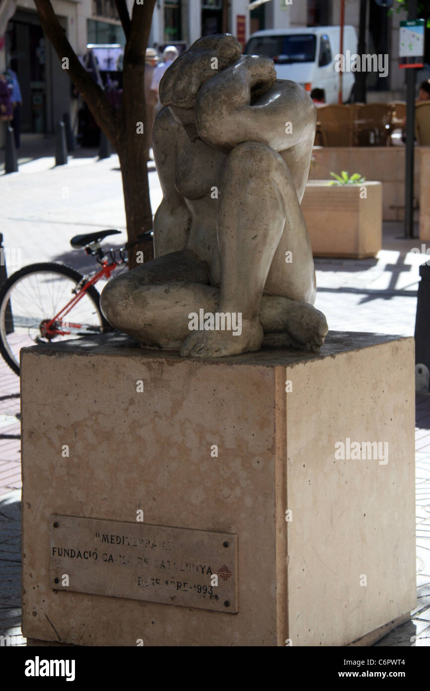 Une statue d'art à Minorque Banque D'Images