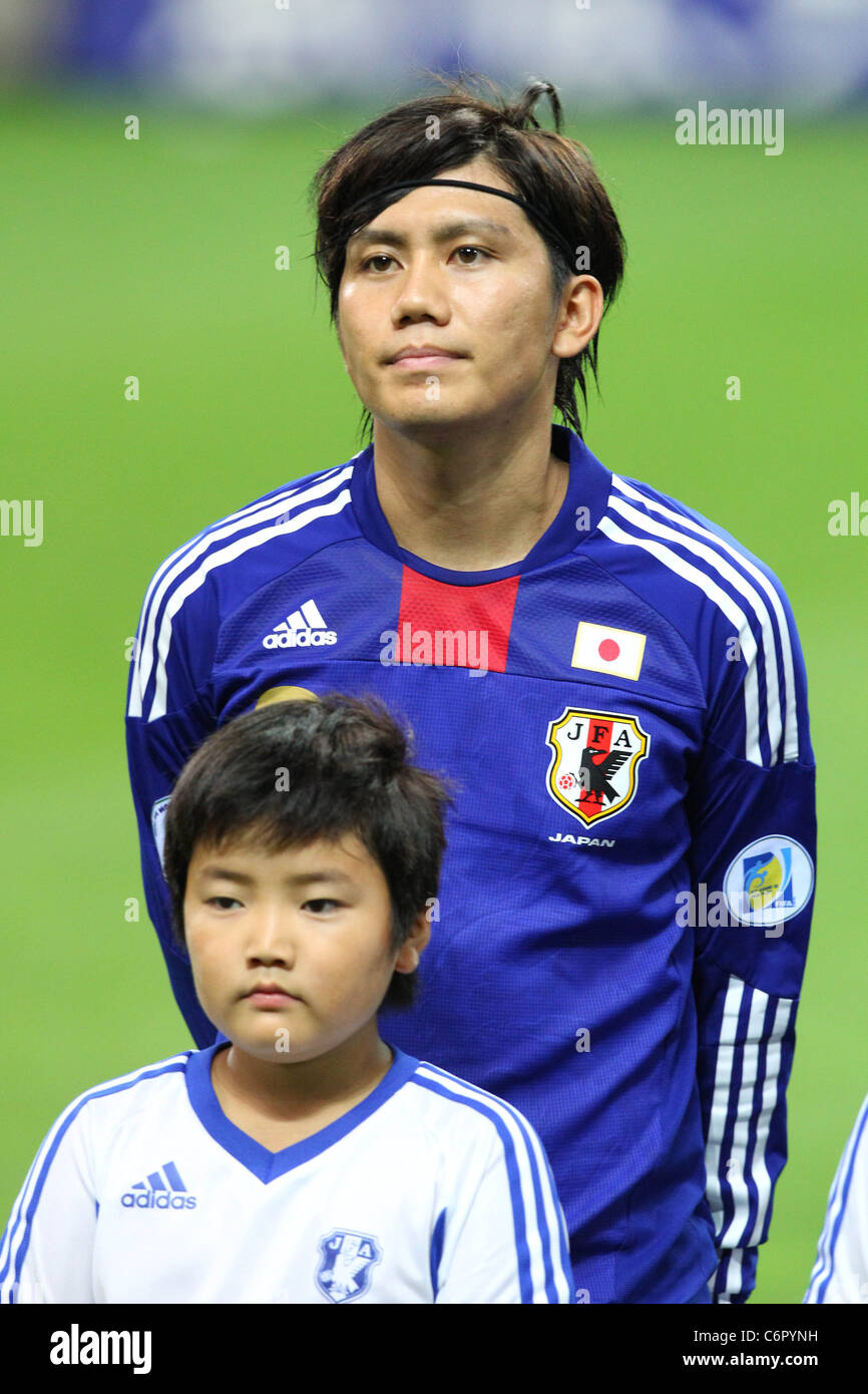 Yosuke Kashiwagi tourné la tête devant la FIFA World Cup Brésil 2014 : match qualificatif asiatique Japon 1-0 La Corée du Nord. Banque D'Images