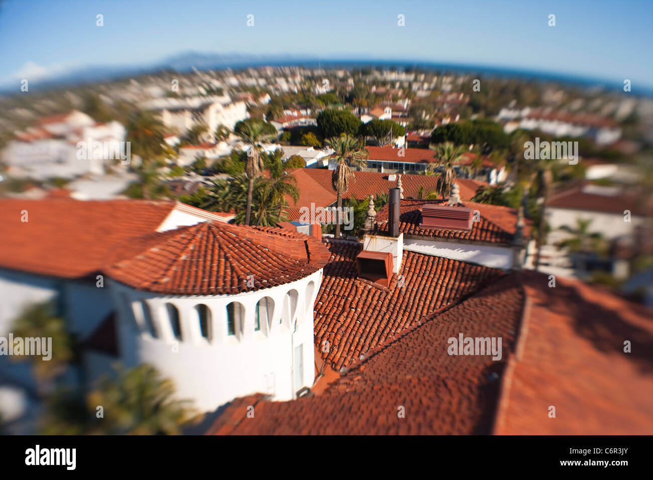 Tribunal du comté de Santa Barbara, Santa Barbara, Californie, États-Unis d'Amérique Banque D'Images