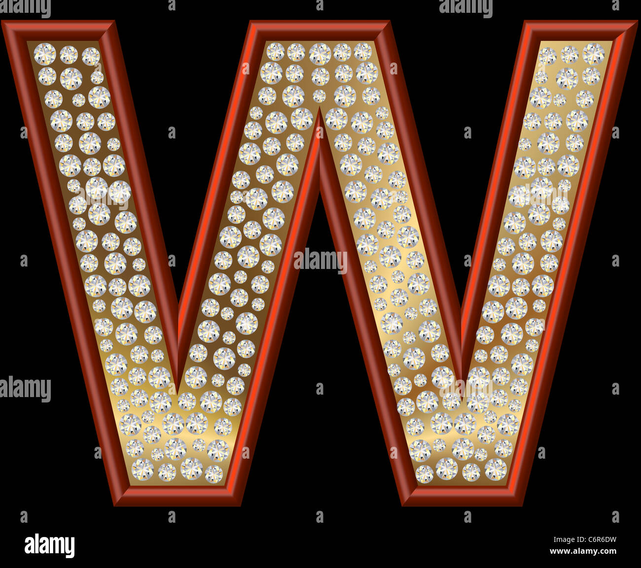 Lettres de diamants Banque D'Images