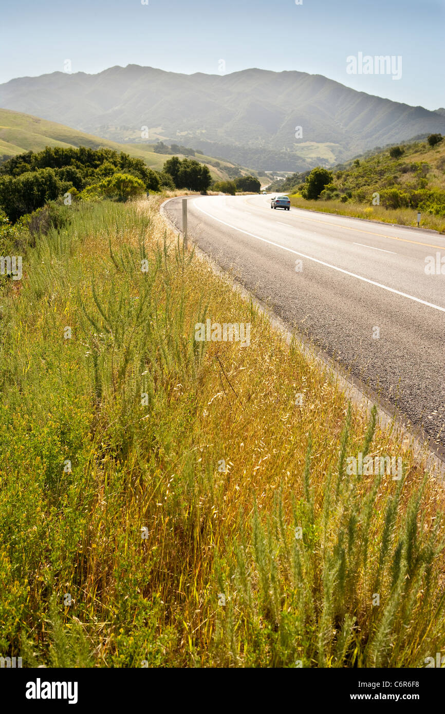 L'autoroute 1 entre Gaviota et Lompoc, en Californie, aux États-Unis d'Amérique Banque D'Images