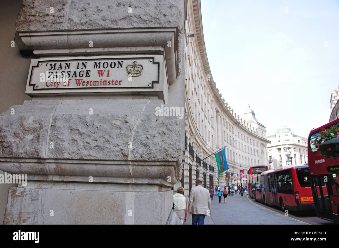 Passage l'homme de la Lune et de Regent Street, West End, City of Westminster, London, Greater London, Angleterre, Royaume-Uni Banque D'Images
