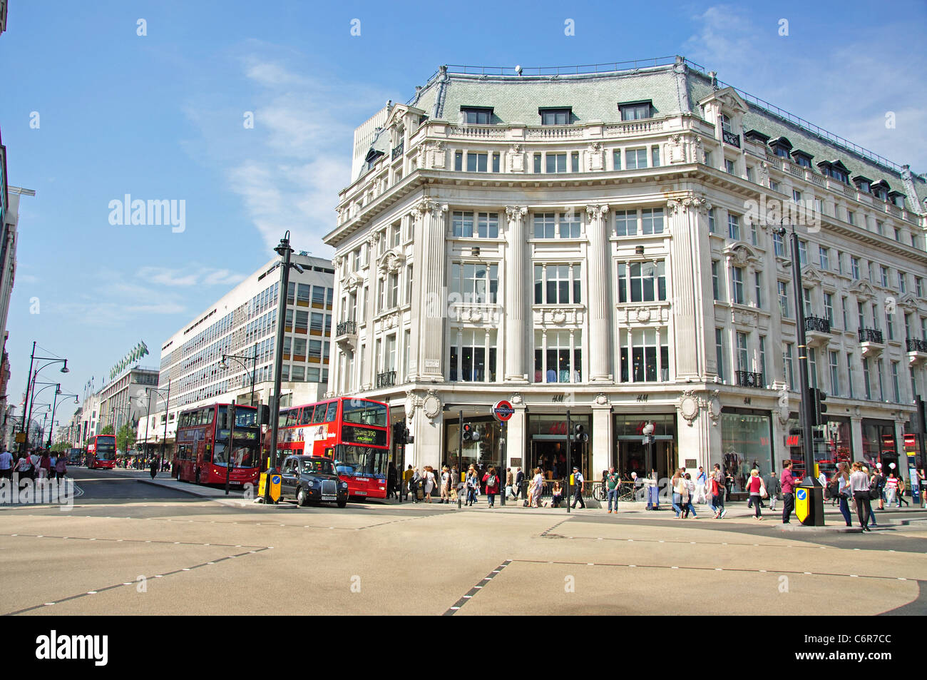 Oxford Circus, du West End, City of Westminster, London, Greater London, Angleterre, Royaume-Uni Banque D'Images