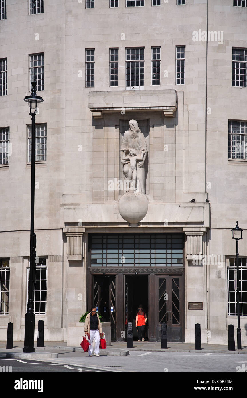 BBC Broadcasting House, Portland Place, Regent Street, City of Westminster, London, England, United Kingdom Banque D'Images